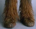 Behind the scenes photo of Chewie's feet from the original trilogy.