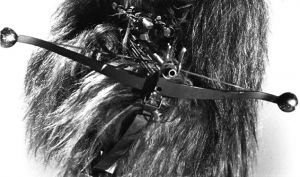 A publicity shot of the bowcaster from Empire/Jedi era.