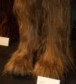 A photo of Wookiee feet taken at the prop and costume exhibit at Star Wars Celebration III.